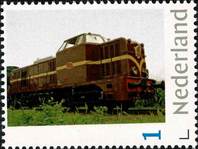 year=2019, Dutch personalised stamp with Dutch loco